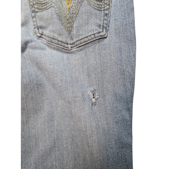Vintage Y2K Vigoss Boot Jeans Womens 13/14 Mid Rise Rise Stretch Distressed - Picture 11 of 11